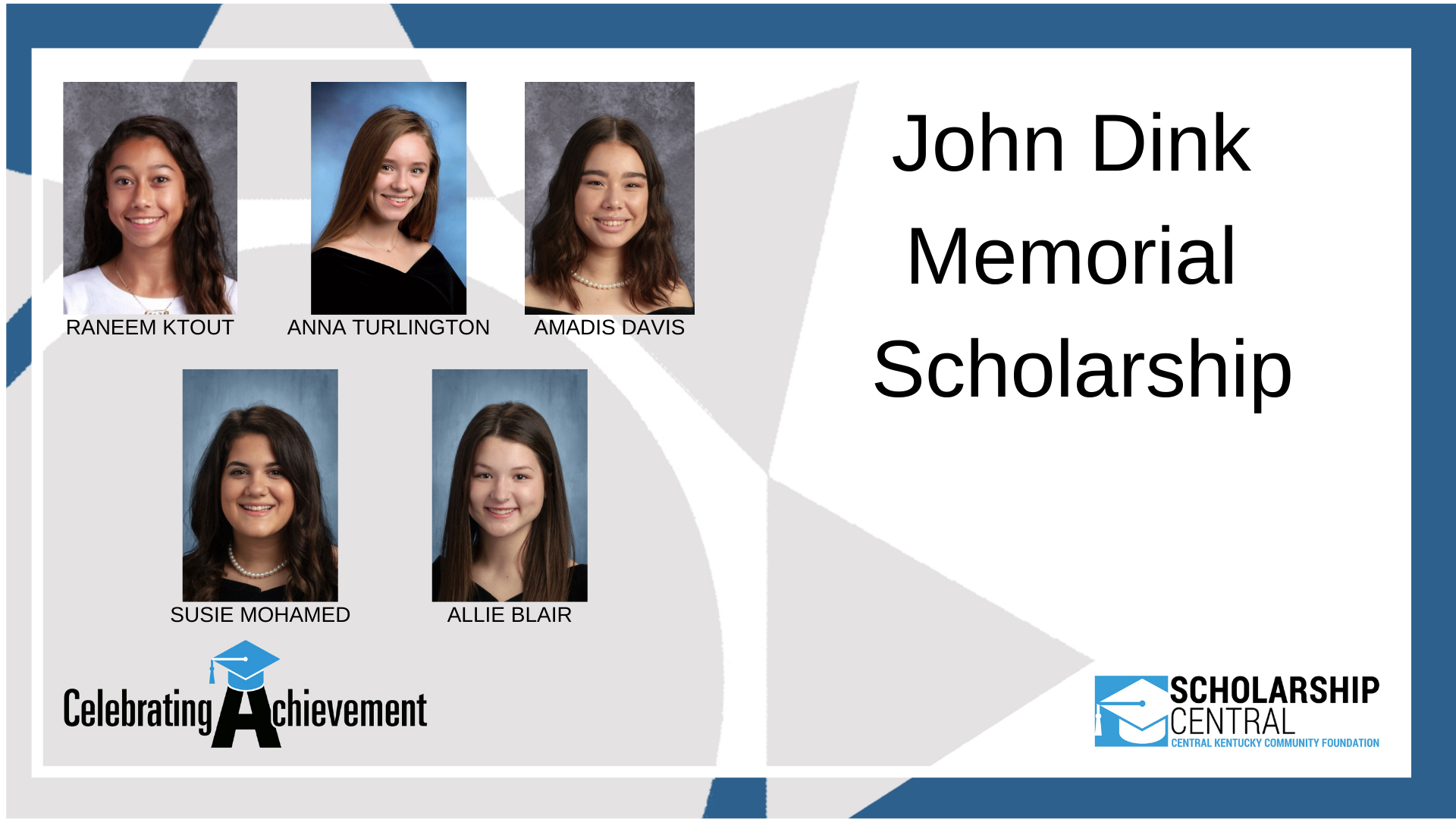 John Dink Memorial Scholarship Winners 1